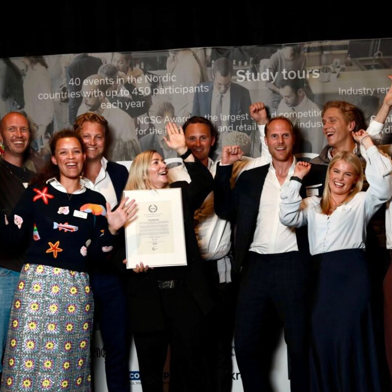 Oslobukta team celebrating Commercial Space of the Year at the NCSC Norway Awards 2024